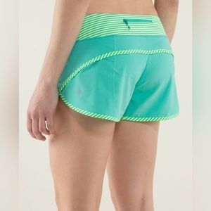 Lululemon Run: Speed Short Bali Breeze / Stripe Mint Color